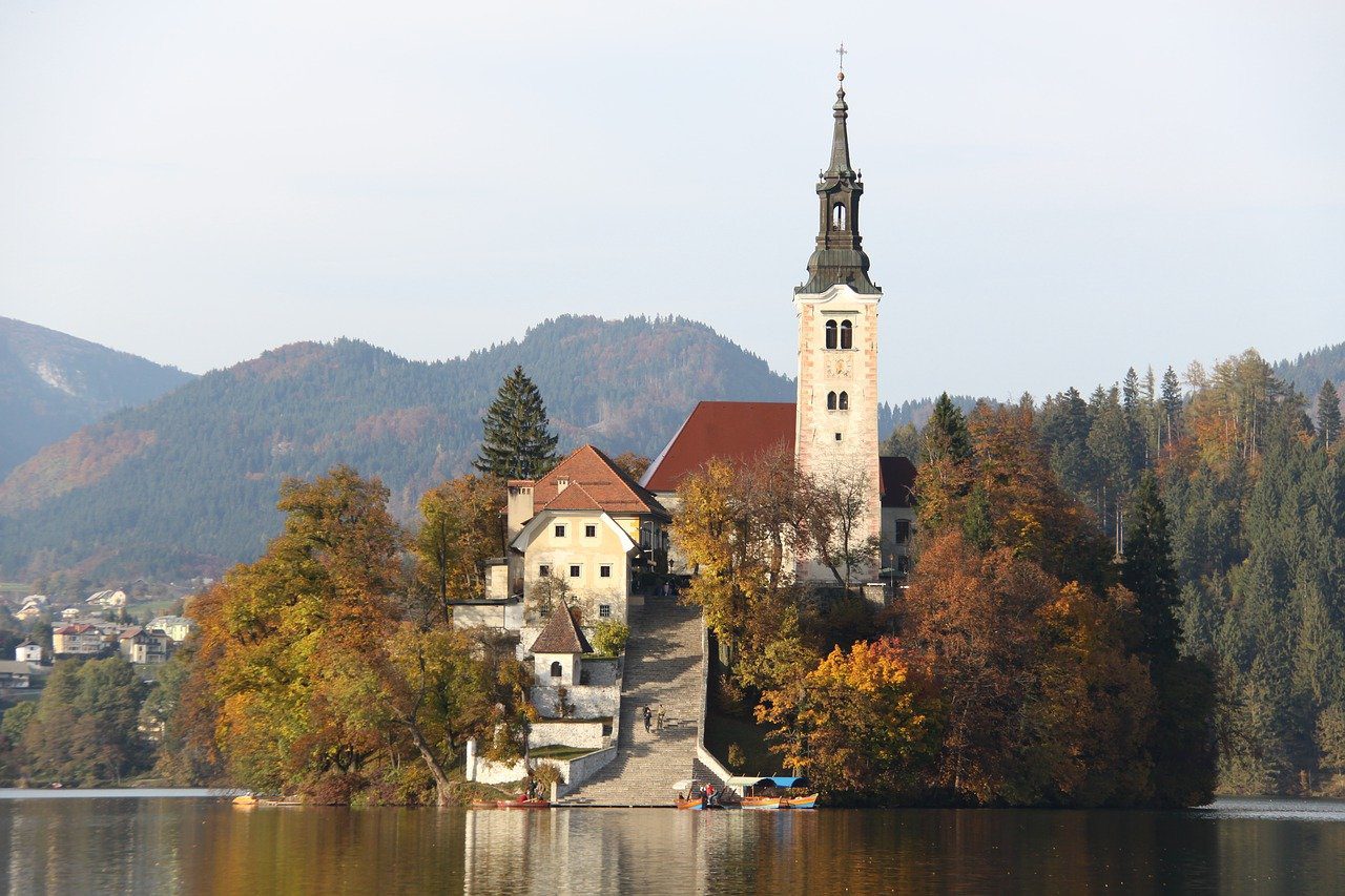 architecture, body of water, travel, Slovenia