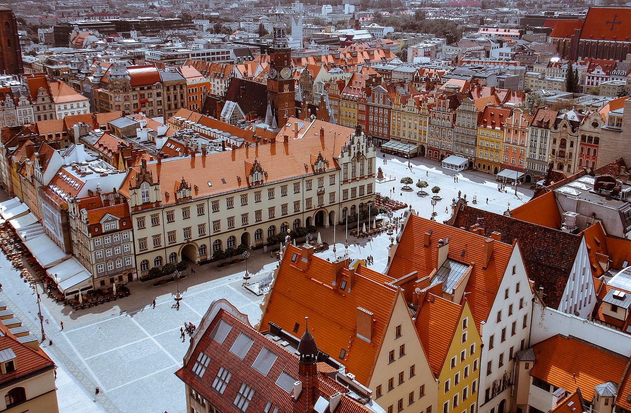 old town, the market, wroclaw, Poland